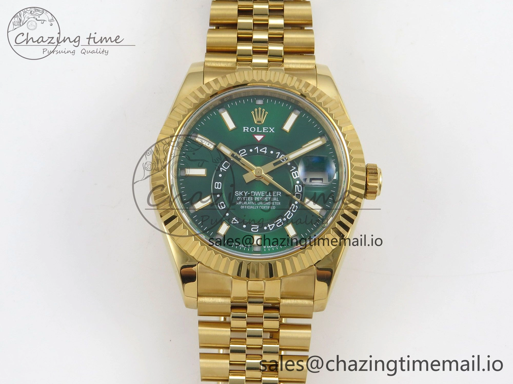 2025 Skydweller 336938 YG Noob 1:1 Best Edition Green Dial on YG Jubilee Bracelet A9002 V StreetReady 115