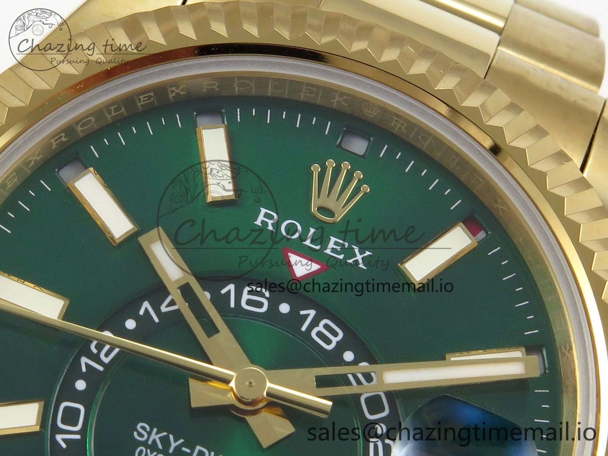 WellDesigned 2025 Skydweller 336938 YG Noob 1:1 Best Edition Green Dial on YG Oyster Bracelet A9002 V 156