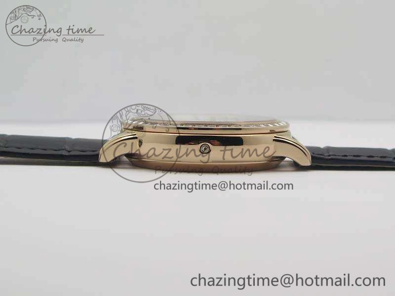 6102P Moon RG Black Dial Diamond Bezel On Leather Strap A Practical 9009