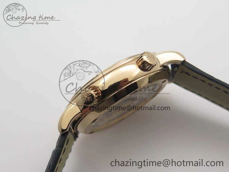 6102P Moon RG Black Dial On Leather Strap A GoodFit 9010