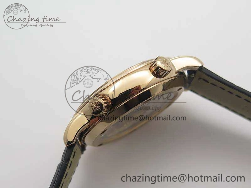 6102P Moon RG Black Dial On Leather Strap A GoodFit 9010