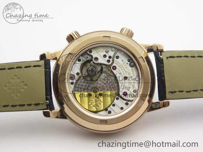 6102P Moon RG Black Dial On Leather Strap A GoodFit 9010