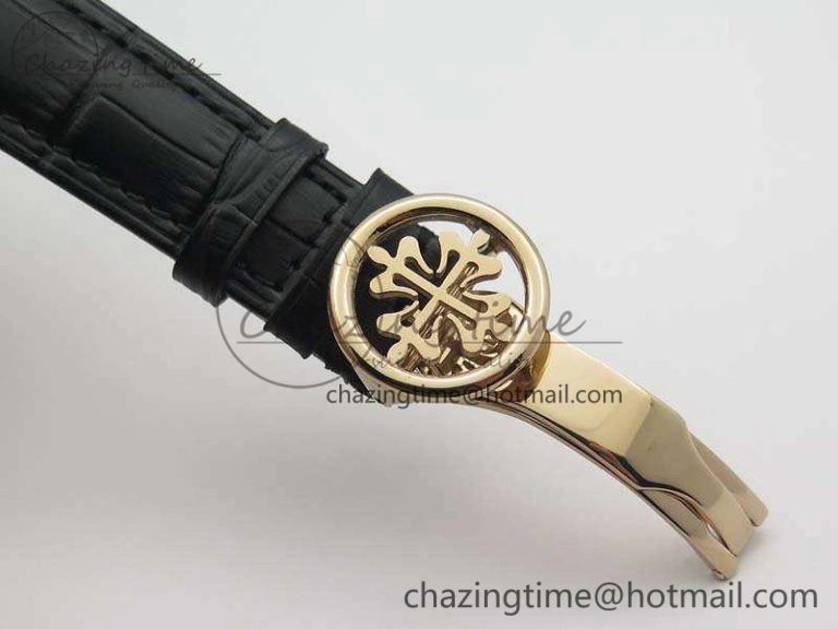 6102P Moon RG Black Dial On Leather Strap A GoodFit 9010