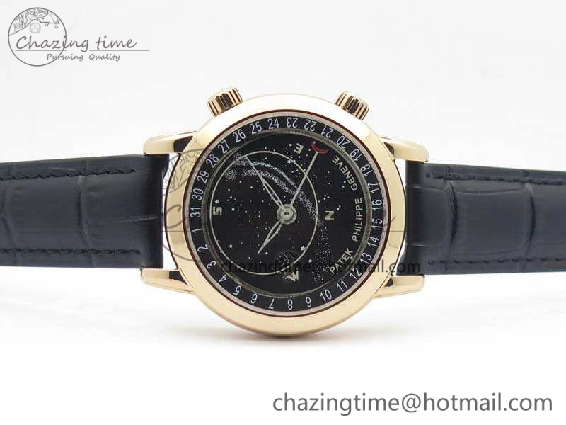 6102P Moon RG Black Dial On Leather Strap A GoodFit 9010