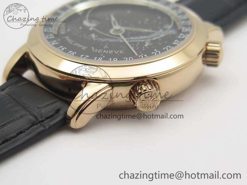 6102P Moon RG Black Dial On Leather Strap A GoodFit 9010