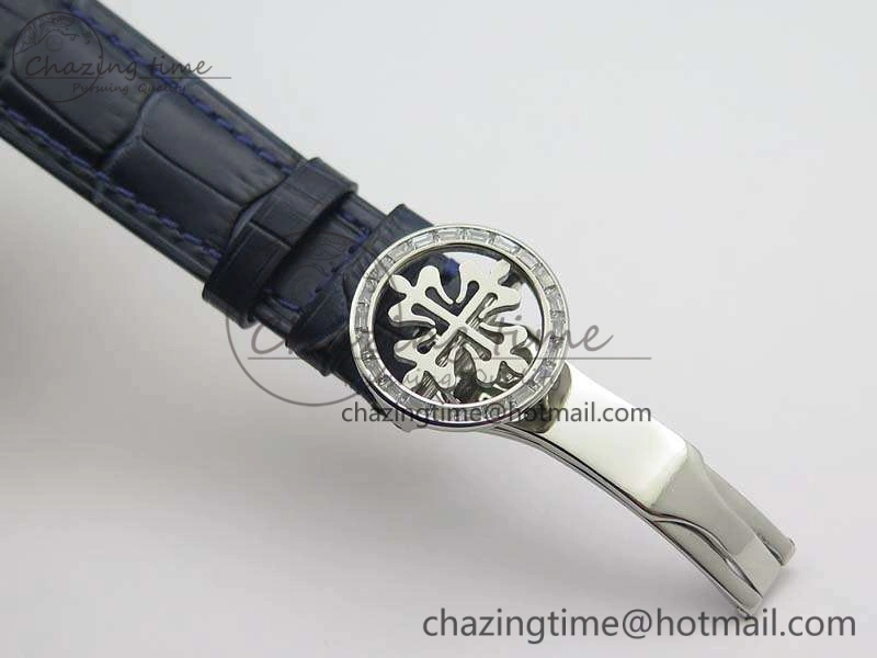 6102P Moon SS Blue Dial Diamond Bezel On Leather Strap A TravelReady 9012