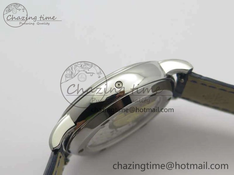 OdorResistant 6102P Moon SS Blue Dial On Leather Strap A 9011