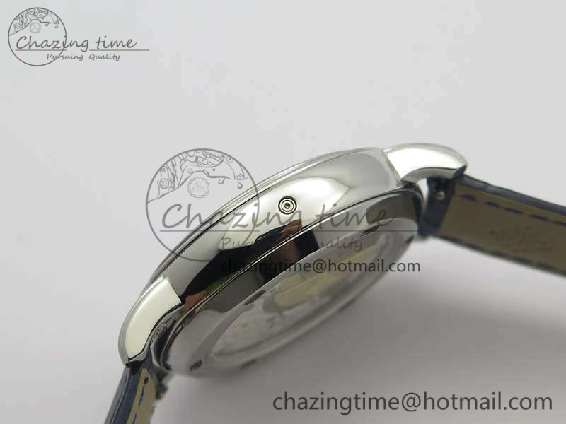 OdorResistant 6102P Moon SS Blue Dial On Leather Strap A 9011