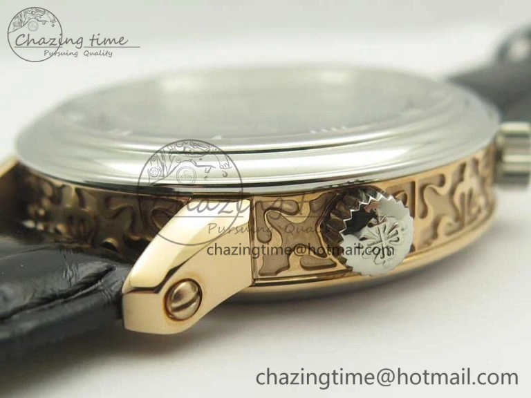 6104P Moon RG SS Black Dial on Black Leather Strap A240 V SportInspired 8984
