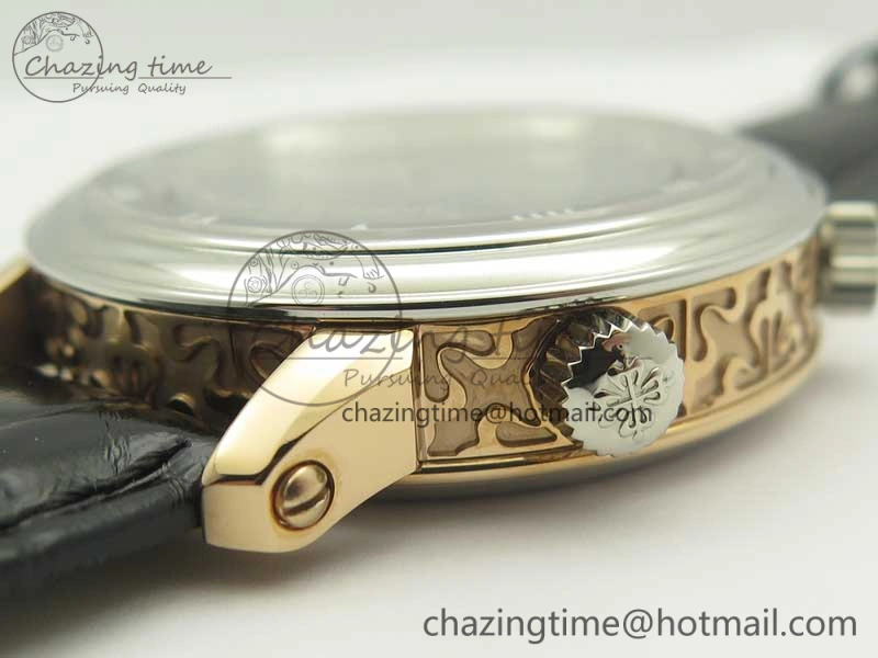 6104P Moon RG SS Black Dial on Black Leather Strap A240 V SportInspired 8984