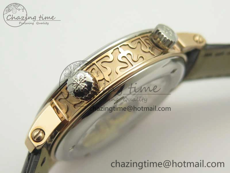 6104P Moon RG SS Black Dial on Black Leather Strap A240 V SportInspired 8984