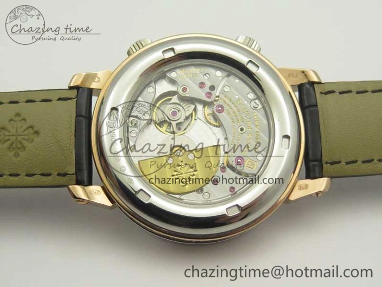 6104P Moon RG SS Black Dial on Black Leather Strap A240 V SportInspired 8984