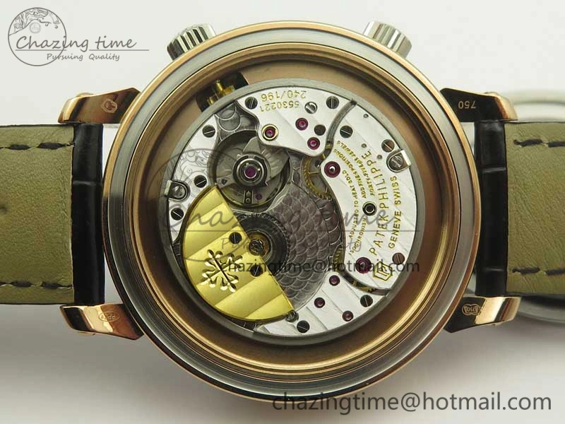 6104P Moon RG SS Black Dial on Black Leather Strap A240 V SportInspired 8984