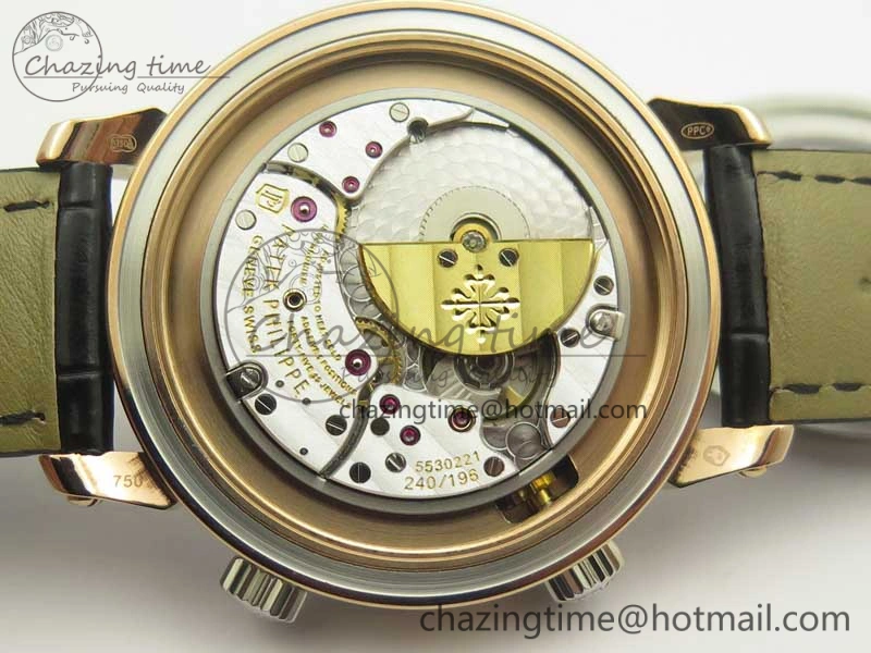 6104P Moon RG SS Black Dial on Black Leather Strap A240 V SportInspired 8984