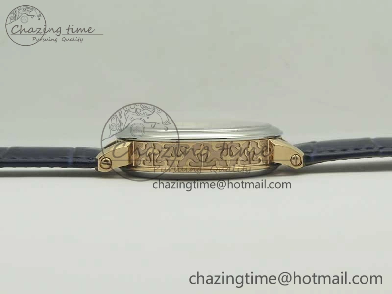 6104P Moon RG SS Blue Dial on Blue Leather Strap A240 V Durable 8982