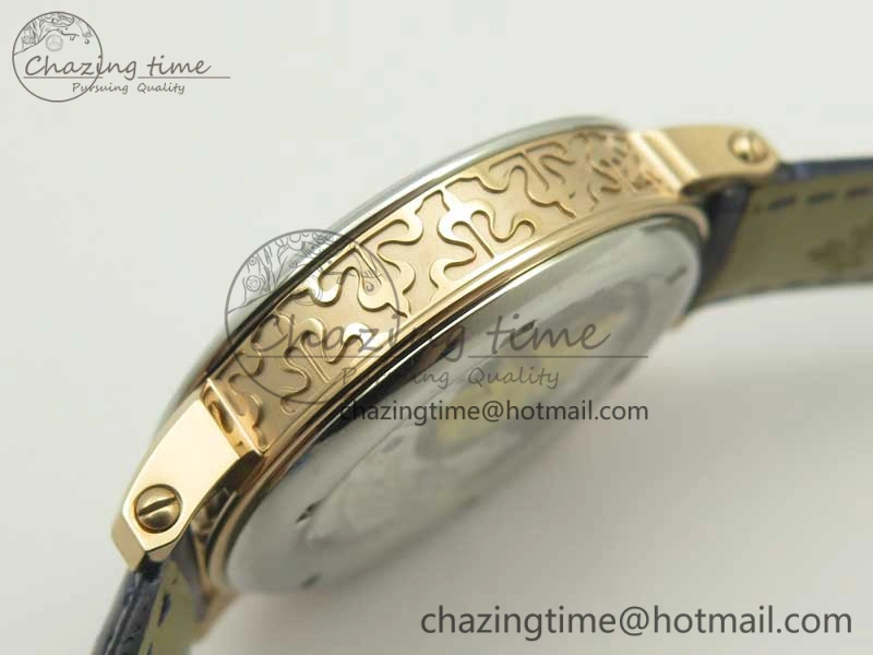 6104P Moon RG SS Blue Dial on Blue Leather Strap A240 V Durable 8982