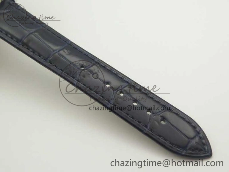 6104P Moon RG SS Blue Dial on Blue Leather Strap A240 V Durable 8982