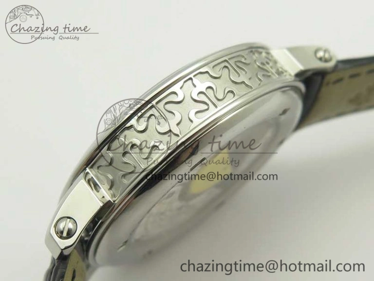 6104P Moon SS Black Dial on Black Leather Strap A240 V BestValue 8986