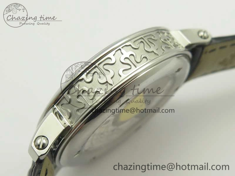 6104P Moon SS Black Dial on Black Leather Strap A240 V BestValue 8986