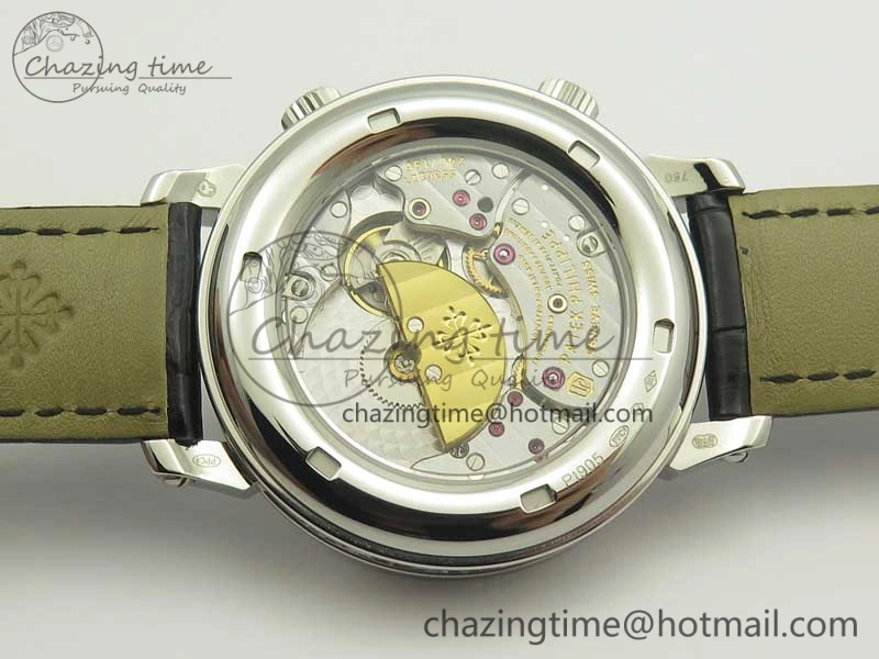 6104P Moon SS Black Dial on Black Leather Strap A240 V BestValue 8986