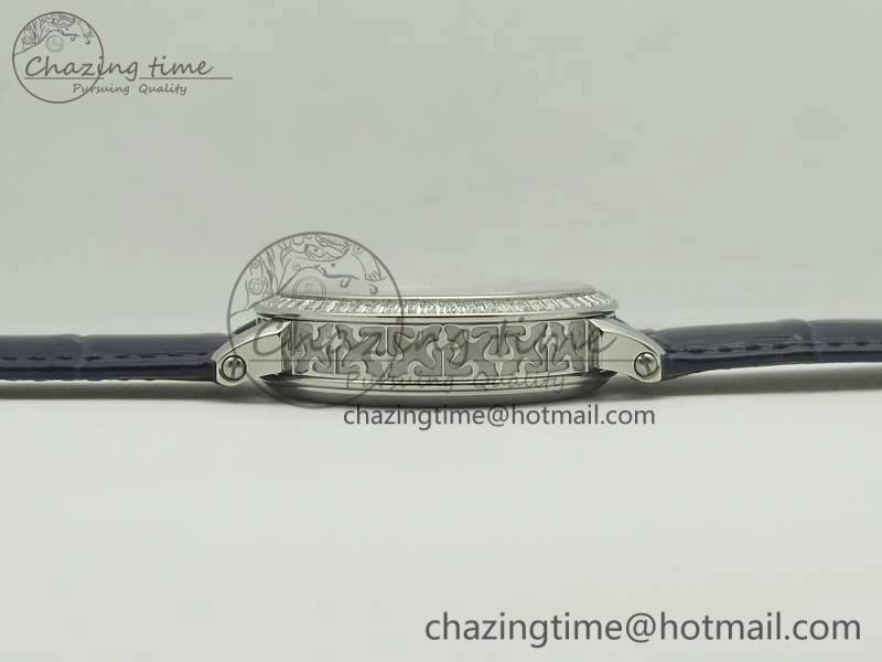 SoftTouch 6104P Moon SS Diamond Bezel Blue Dial on Blue Leather Strap A240 V 8979
