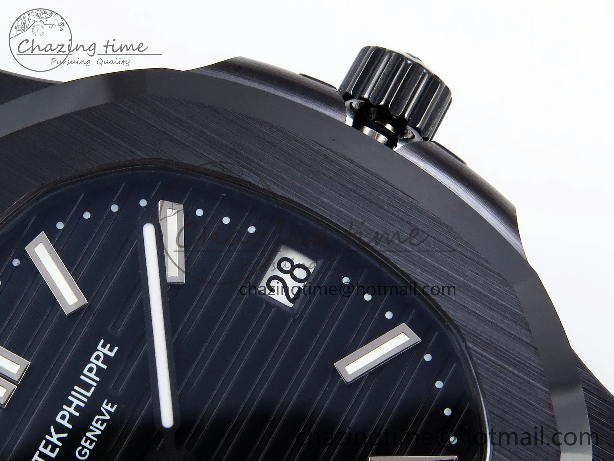 NewStyle AET Nautilus 5711 Black Ceramic AMGF Best Edition Black Dial on Black Rubber Strap MIYOTA 8754