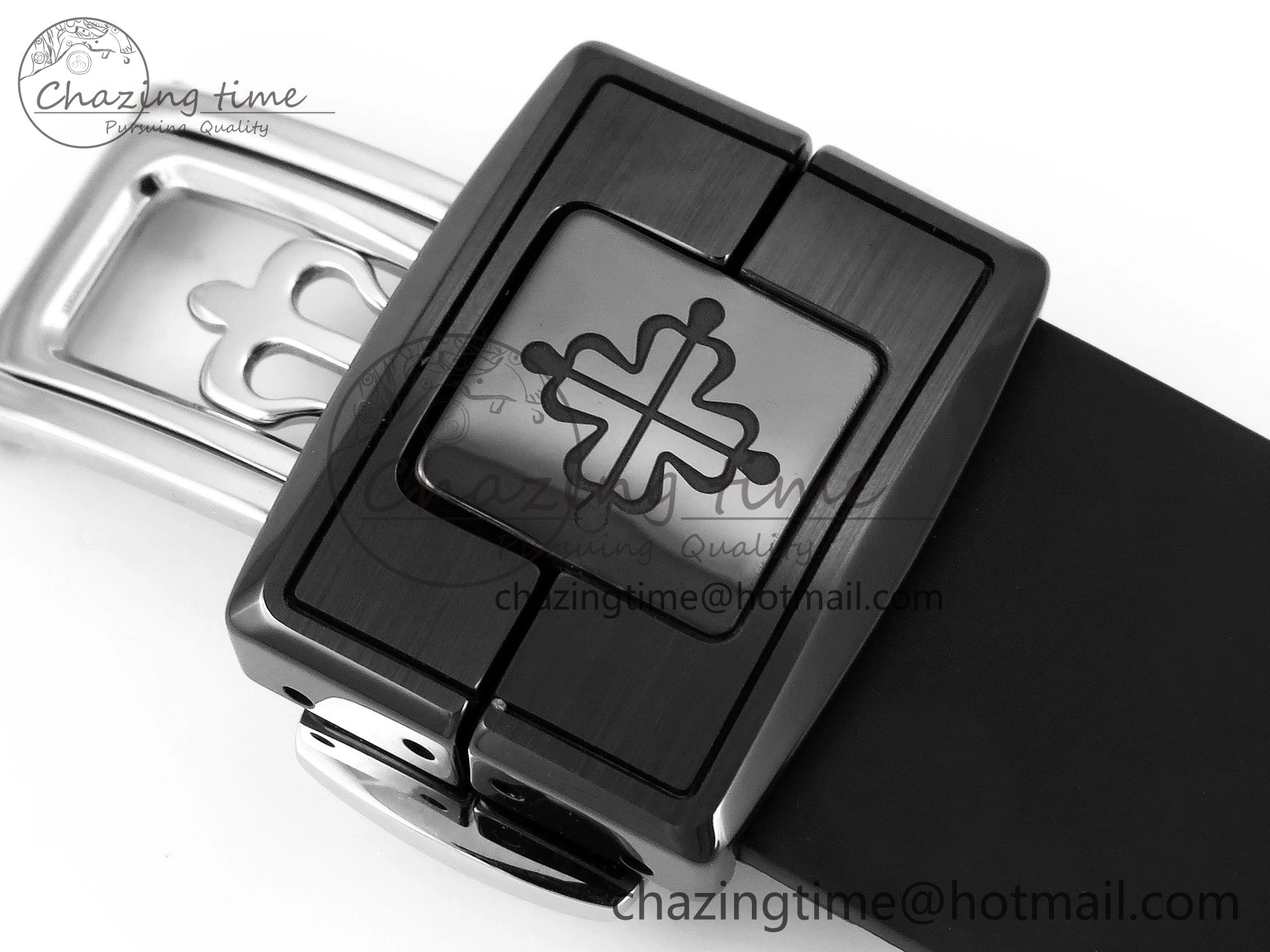 AET Nautilus 5711 Black Ceramic AMGF Best Edition Blue Dial on Black Rubber Strap MIYOTA Efficient 8752
