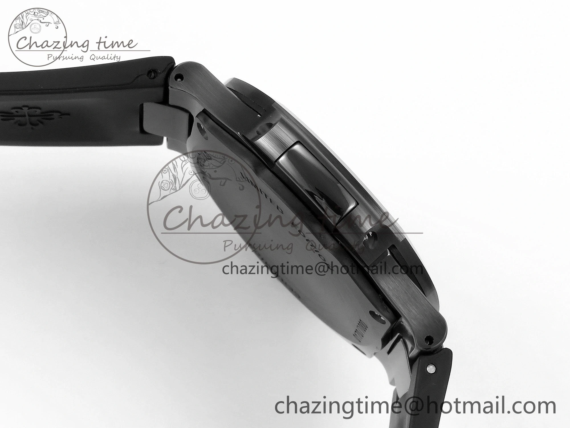 AET Nautilus 5711 Black Ceramic AMGF Best Edition Blue Dial on Black Rubber Strap MIYOTA Efficient 8752