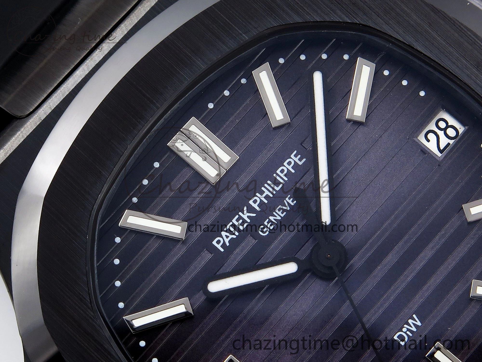 AET Nautilus 5711 Black Ceramic AMGF Best Edition Blue Dial on Black Rubber Strap MIYOTA Efficient 8752
