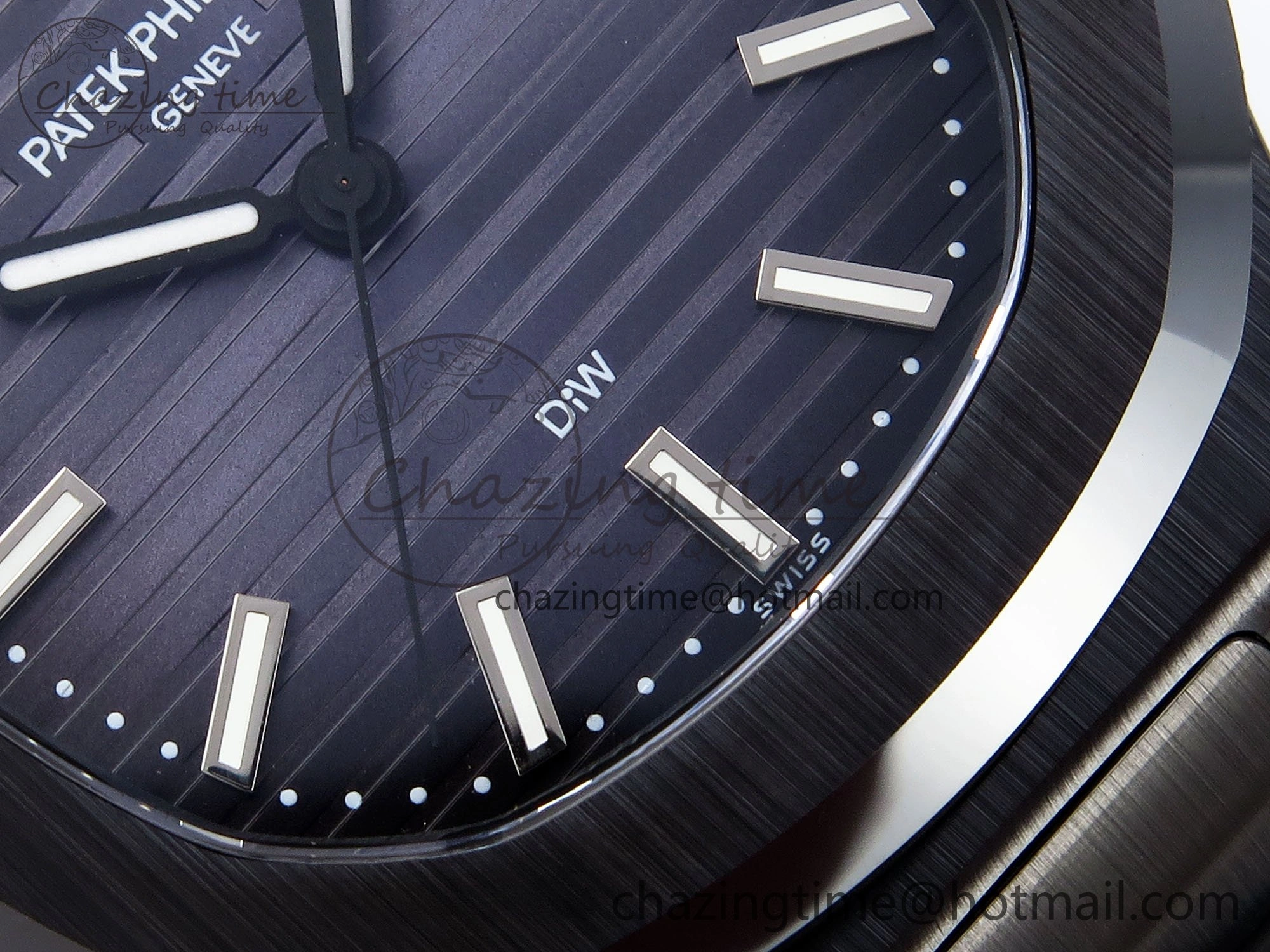 AET Nautilus 5711 Black Ceramic AMGF Best Edition Blue Dial on Black Rubber Strap MIYOTA Efficient 8752
