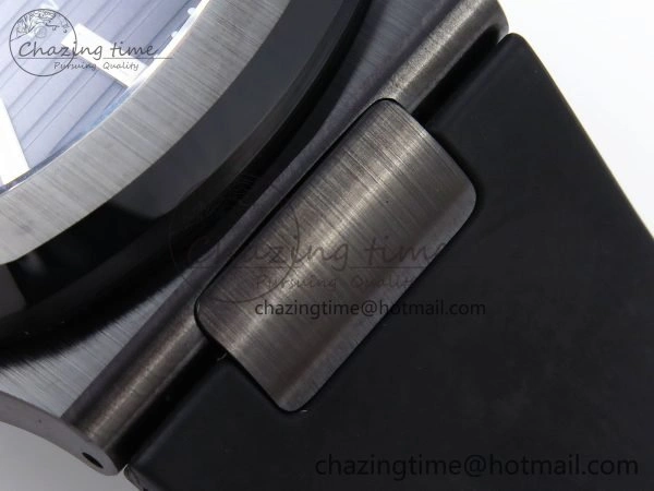 AET Nautilus 5711 Black Ceramic AMGF Best Edition Blue Dial on Black Rubber Strap MIYOTA Efficient 8752