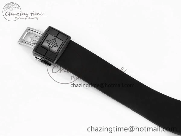 AET Nautilus 5711 Black Ceramic AMGF Best Edition White Dial on Black Rubber Strap MIYOTA Bright 8753