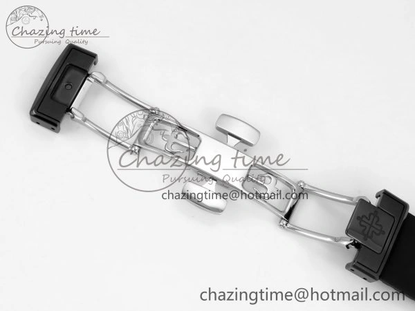 AET Nautilus 5711 Black Ceramic AMGF Best Edition White Dial on Black Rubber Strap MIYOTA Bright 8753