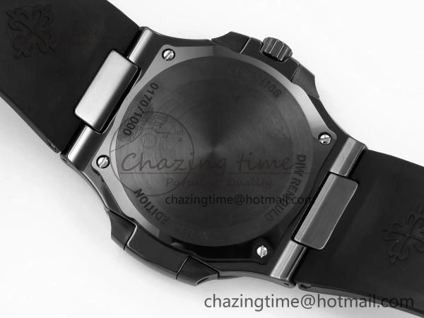 AET Nautilus 5711 Black Ceramic AMGF Best Edition White Dial on Black Rubber Strap MIYOTA Bright 8753