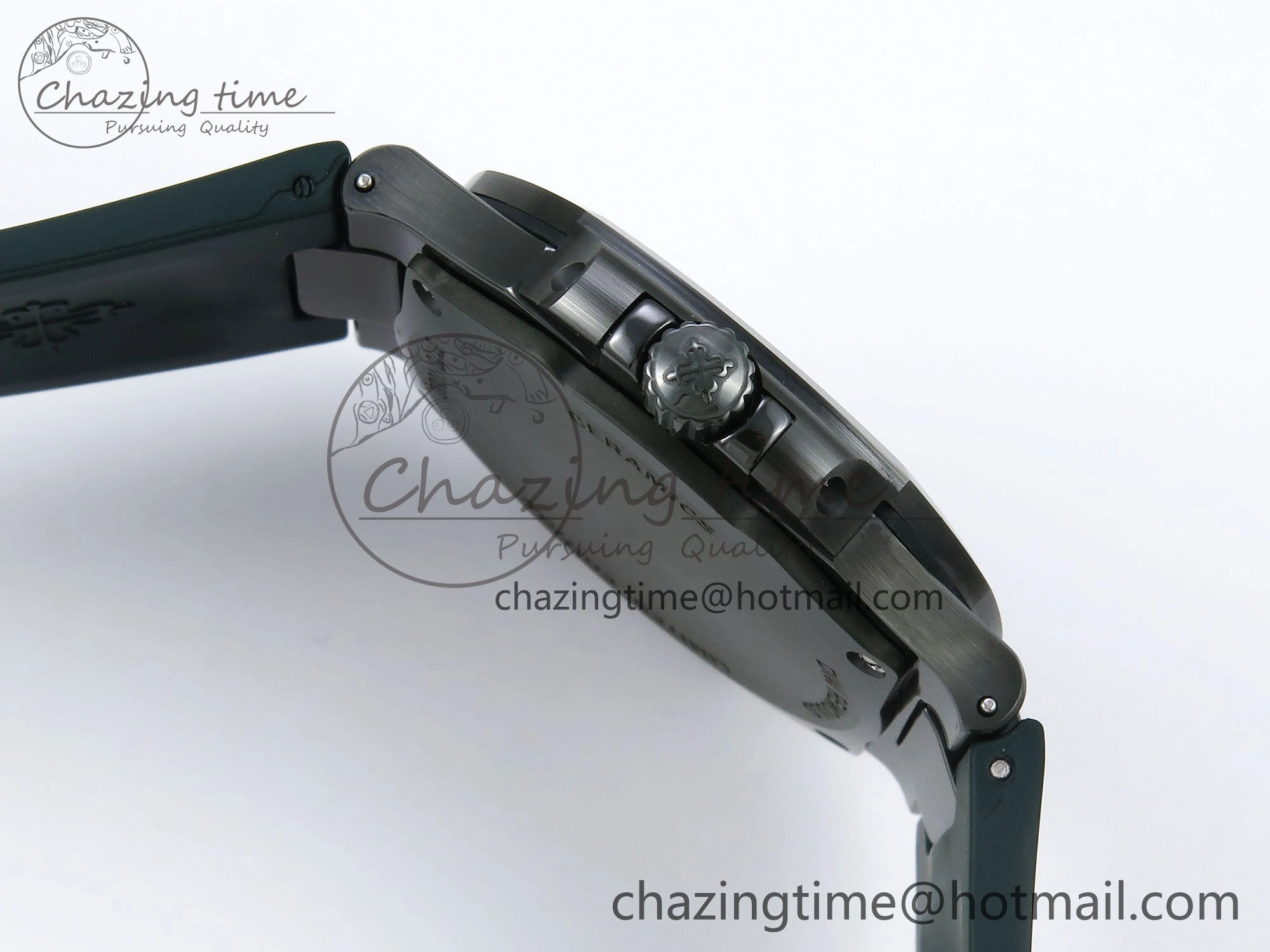 AET Nautilus 5711 Green Ceramic AMGF Best Edition Blue Dial on Green Rubber Strap MIYOTA WaterResistant 4457