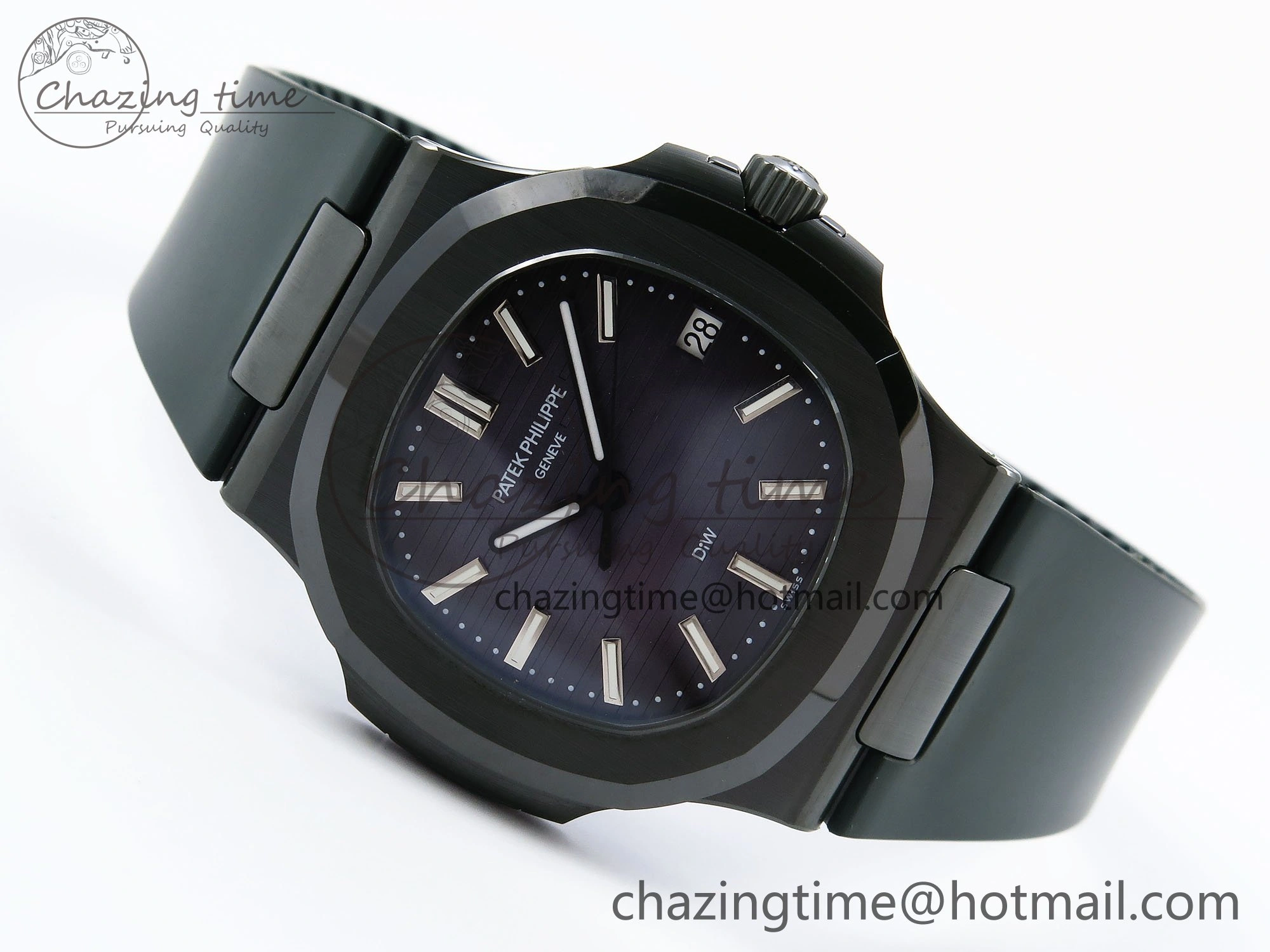 AET Nautilus 5711 Green Ceramic AMGF Best Edition Blue Dial on Green Rubber Strap MIYOTA WaterResistant 4457