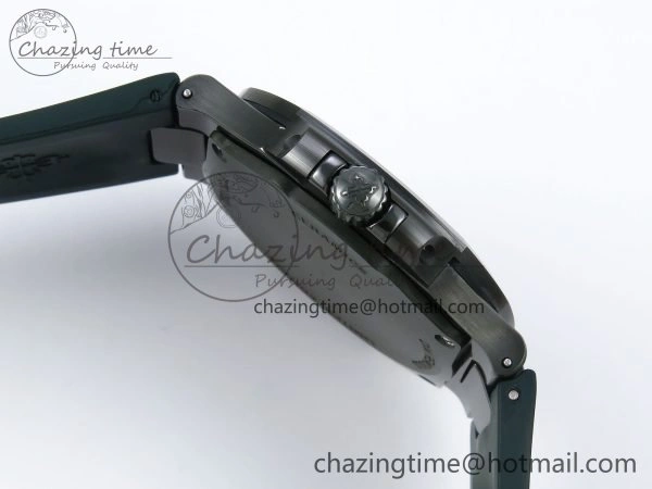 BestValue AET Nautilus 5711 Green Ceramic AMGF Best Edition Green Dial on Green Rubber Strap MIYOTA 8756