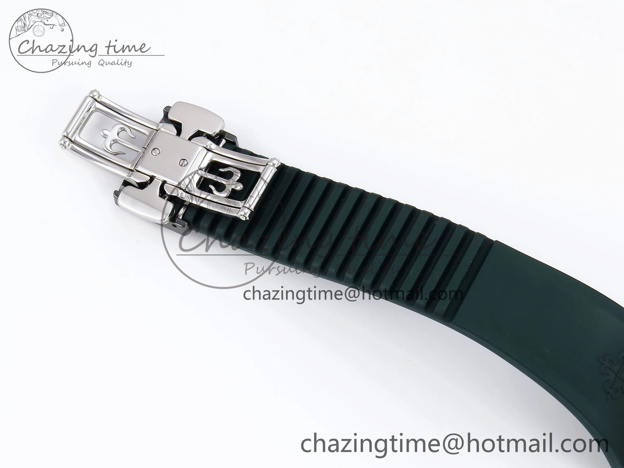 BestValue AET Nautilus 5711 Green Ceramic AMGF Best Edition Green Dial on Green Rubber Strap MIYOTA 8756