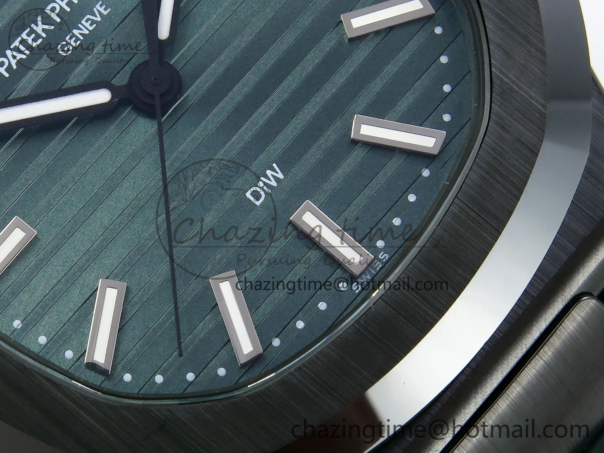 BestValue AET Nautilus 5711 Green Ceramic AMGF Best Edition Green Dial on Green Rubber Strap MIYOTA 8756