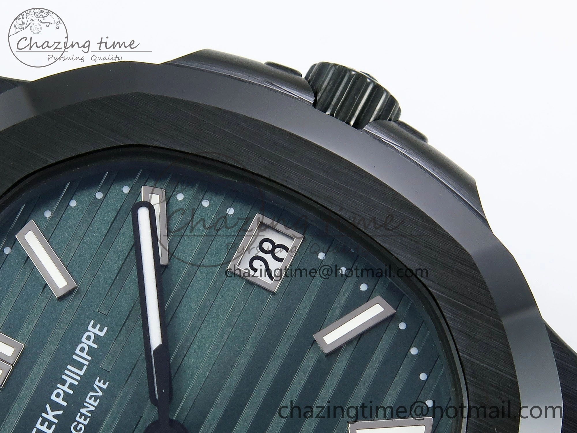BestValue AET Nautilus 5711 Green Ceramic AMGF Best Edition Green Dial on Green Rubber Strap MIYOTA 8756
