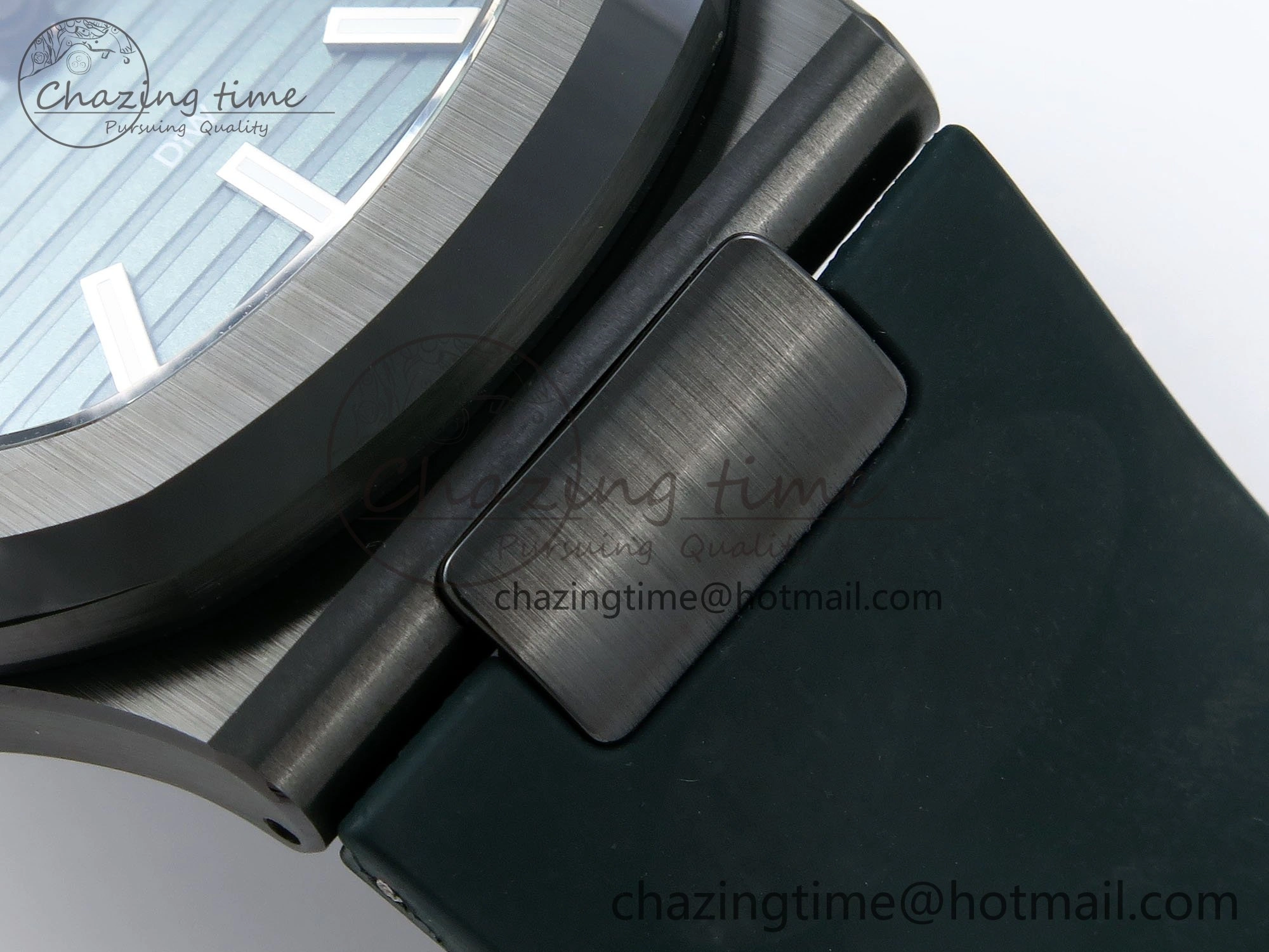 BestValue AET Nautilus 5711 Green Ceramic AMGF Best Edition Green Dial on Green Rubber Strap MIYOTA 8756