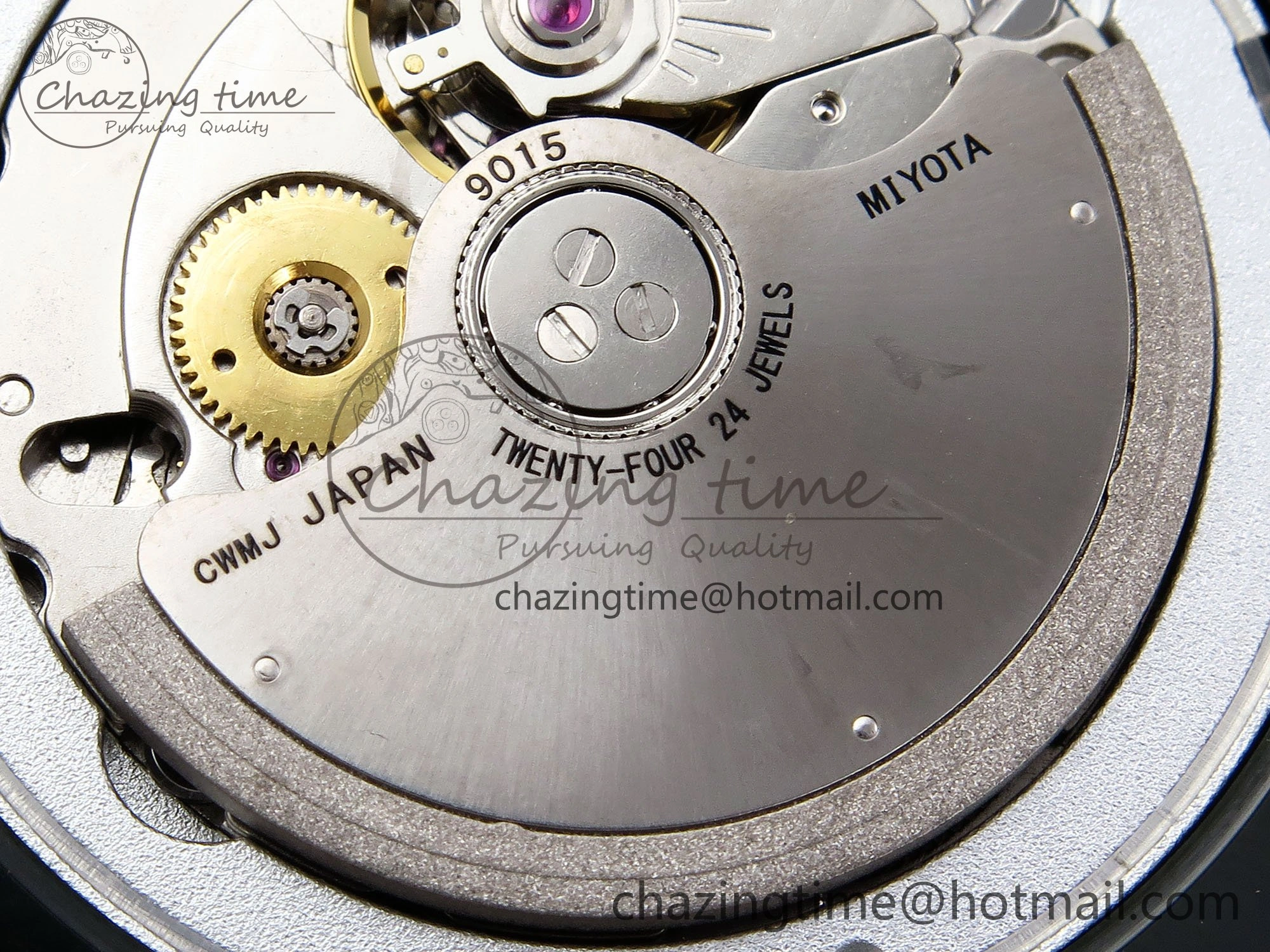 AET Nautilus 5711 Green Ceramic AMGF Best Edition Purple Pink Dial on Green Rubber Strap MIYOTA Neat 8758