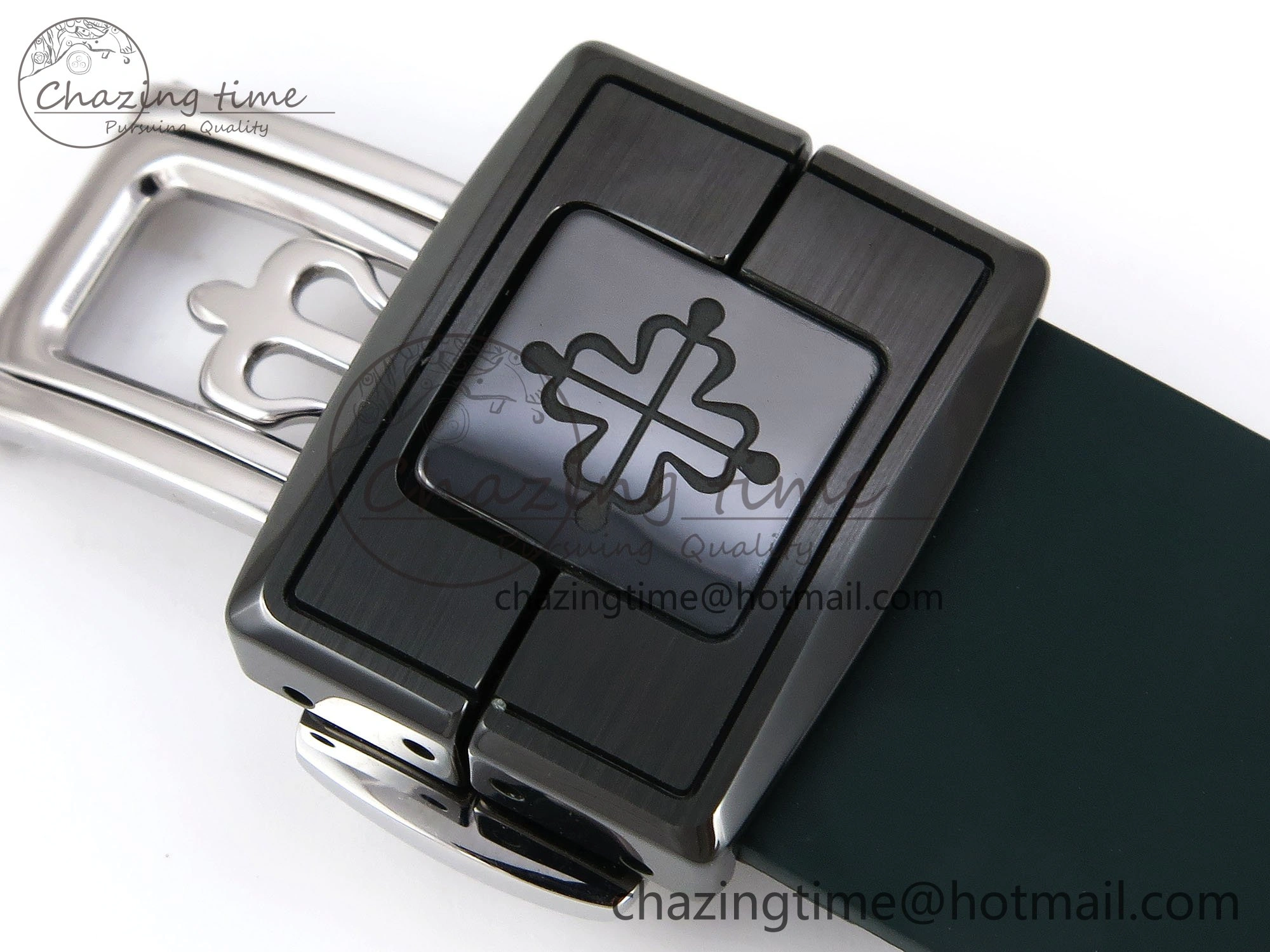 AET Nautilus 5711 Green Ceramic AMGF Best Edition Purple Pink Dial on Green Rubber Strap MIYOTA Neat 8758