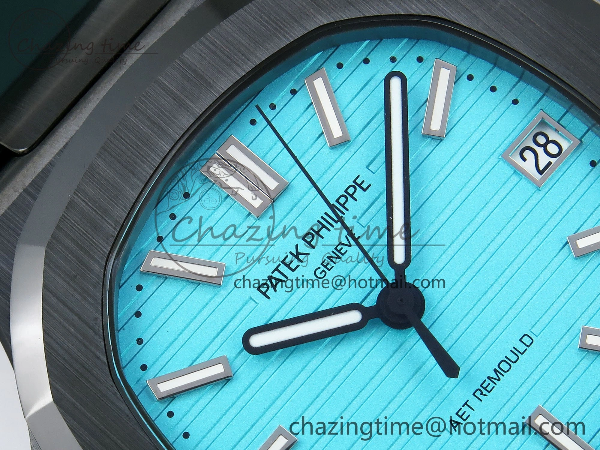 MoistureWicking AET Nautilus 5711 Green Ceramic AMGF Best Edition Tiffany Blue Dial on Green Rubber Strap MIYOTA 8759