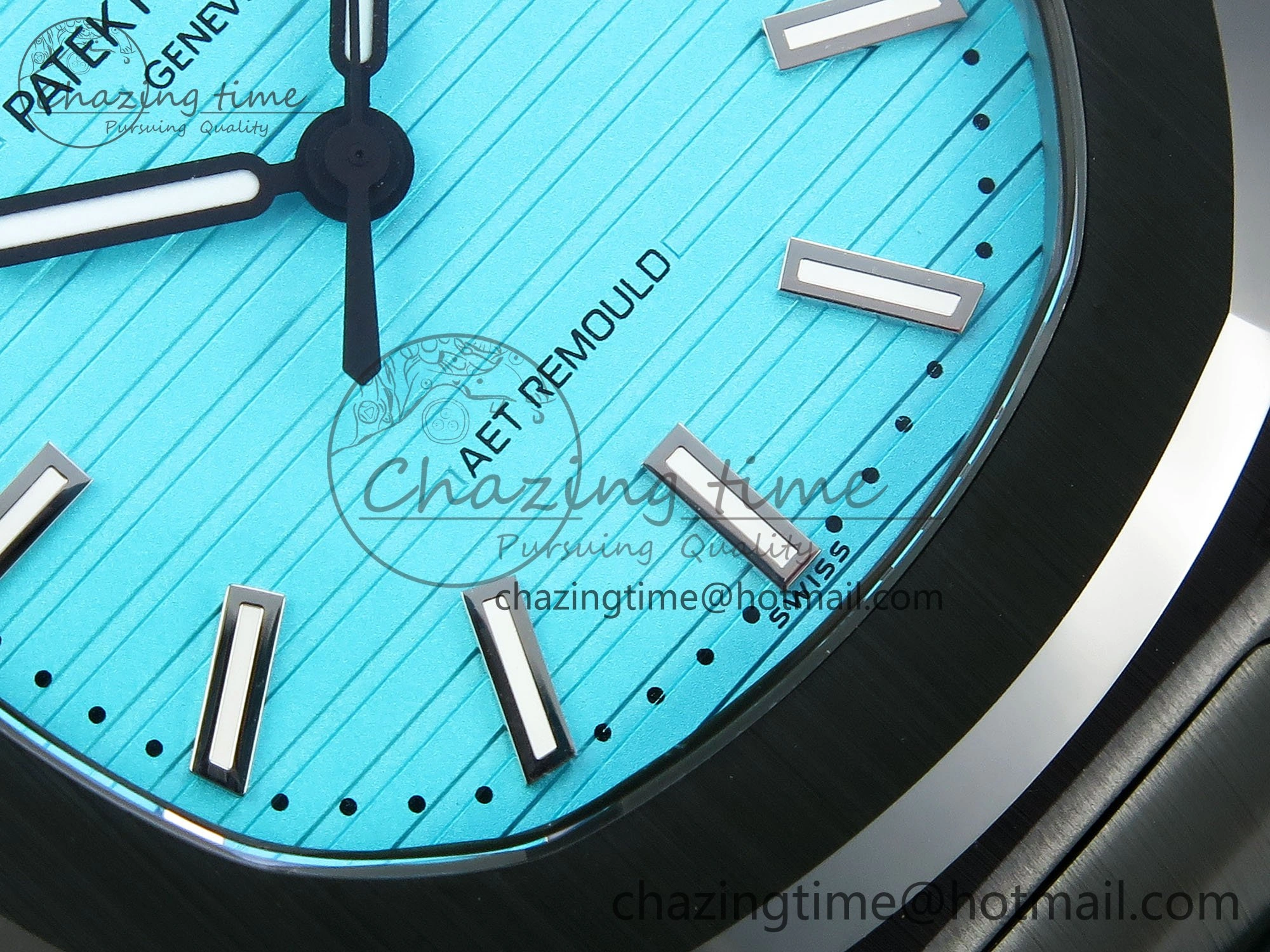 MoistureWicking AET Nautilus 5711 Green Ceramic AMGF Best Edition Tiffany Blue Dial on Green Rubber Strap MIYOTA 8759
