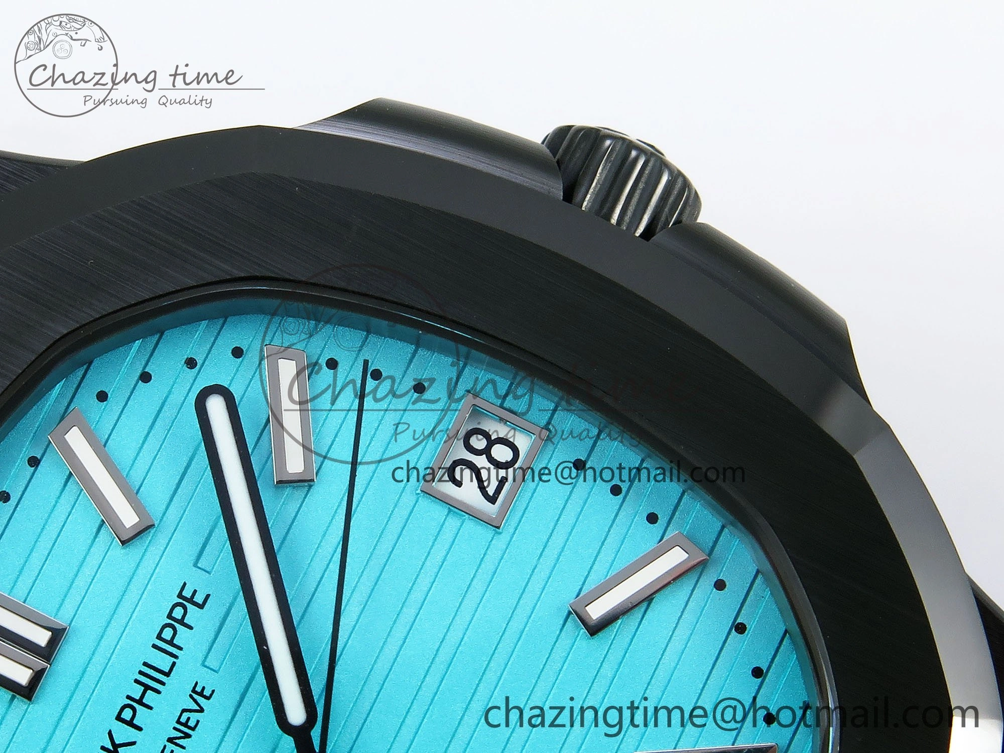 MoistureWicking AET Nautilus 5711 Green Ceramic AMGF Best Edition Tiffany Blue Dial on Green Rubber Strap MIYOTA 8759