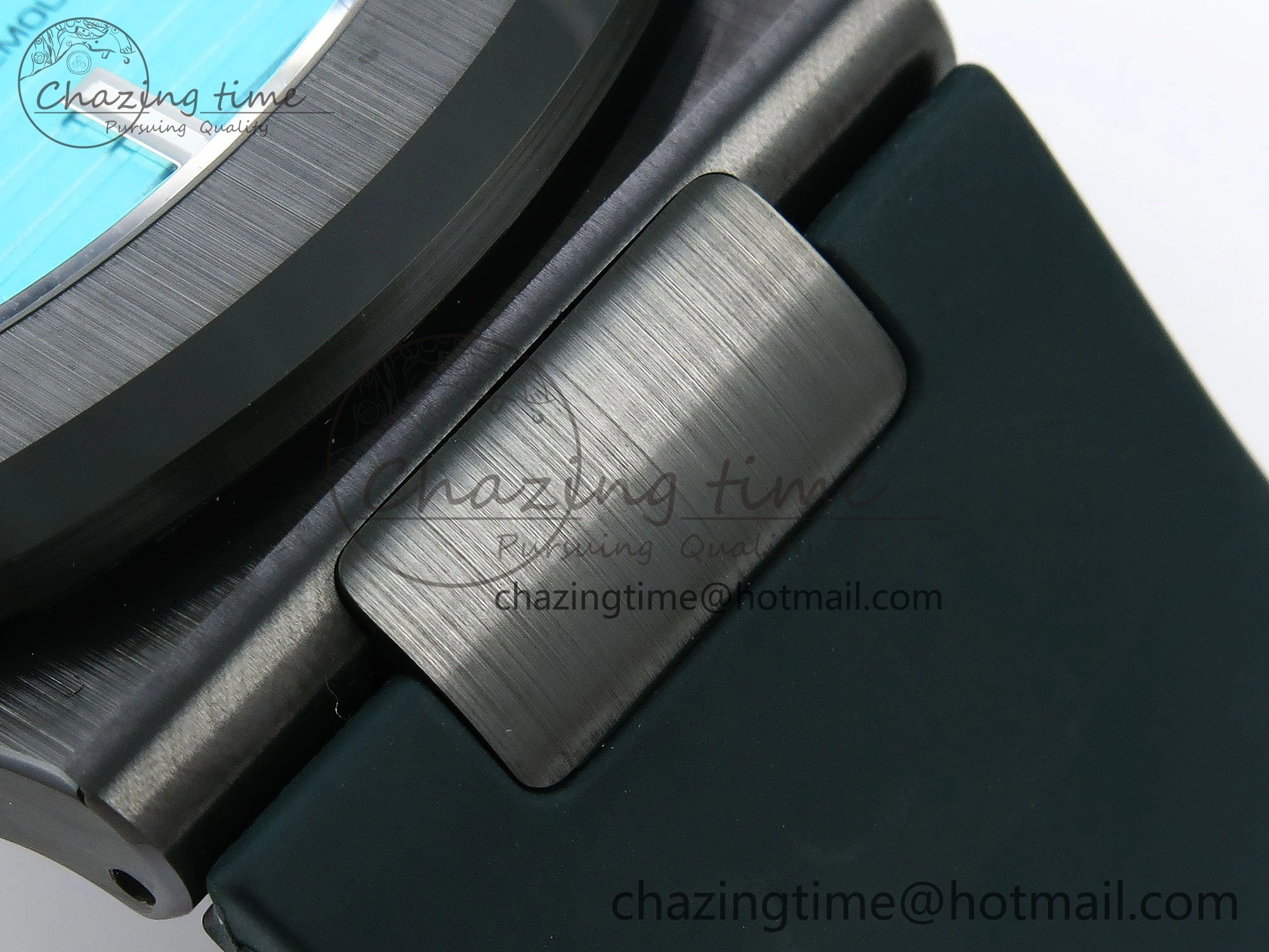 MoistureWicking AET Nautilus 5711 Green Ceramic AMGF Best Edition Tiffany Blue Dial on Green Rubber Strap MIYOTA 8759