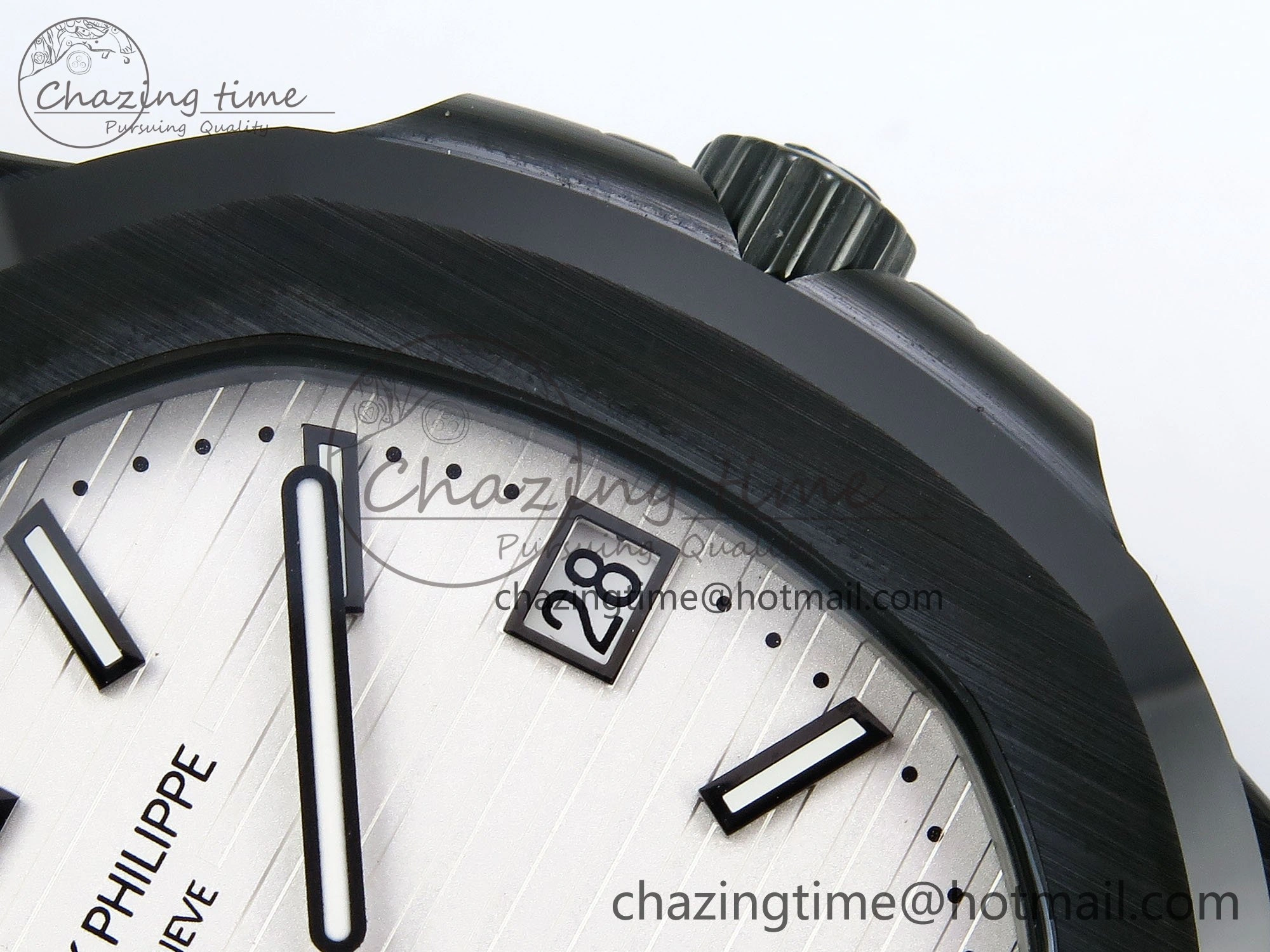 AET Nautilus 5711 Green Ceramic AMGF Best Edition White Dial on Green Rubber Strap MIYOTA Sleek 8760