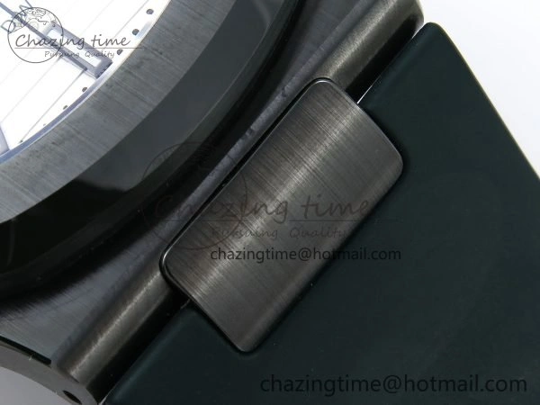 AET Nautilus 5711 Green Ceramic AMGF Best Edition White Dial on Green Rubber Strap MIYOTA Sleek 8760