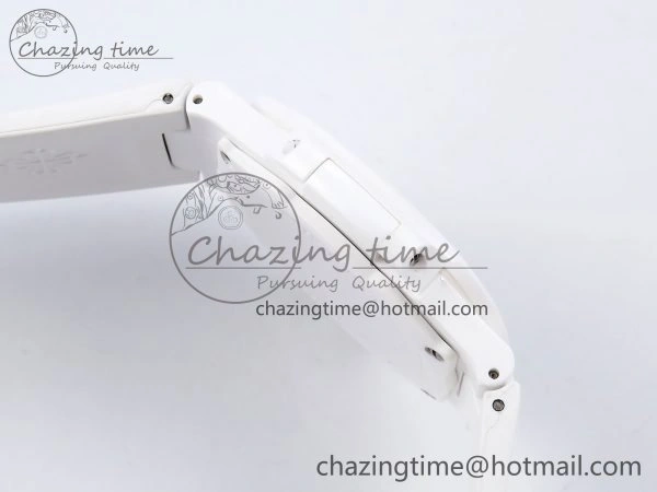 GoodFit AET Nautilus 5711 White Ceramic AMGF Best Edition White Dial on White Rubber Strap MIYOTA 8751